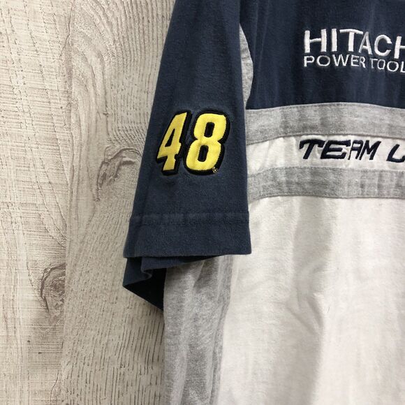 Team Lowe's Racing Mens Shirt NASCAR Jimmie Johnson #48 XL Kobalt Hitachi Blue - Picture 4 of 8